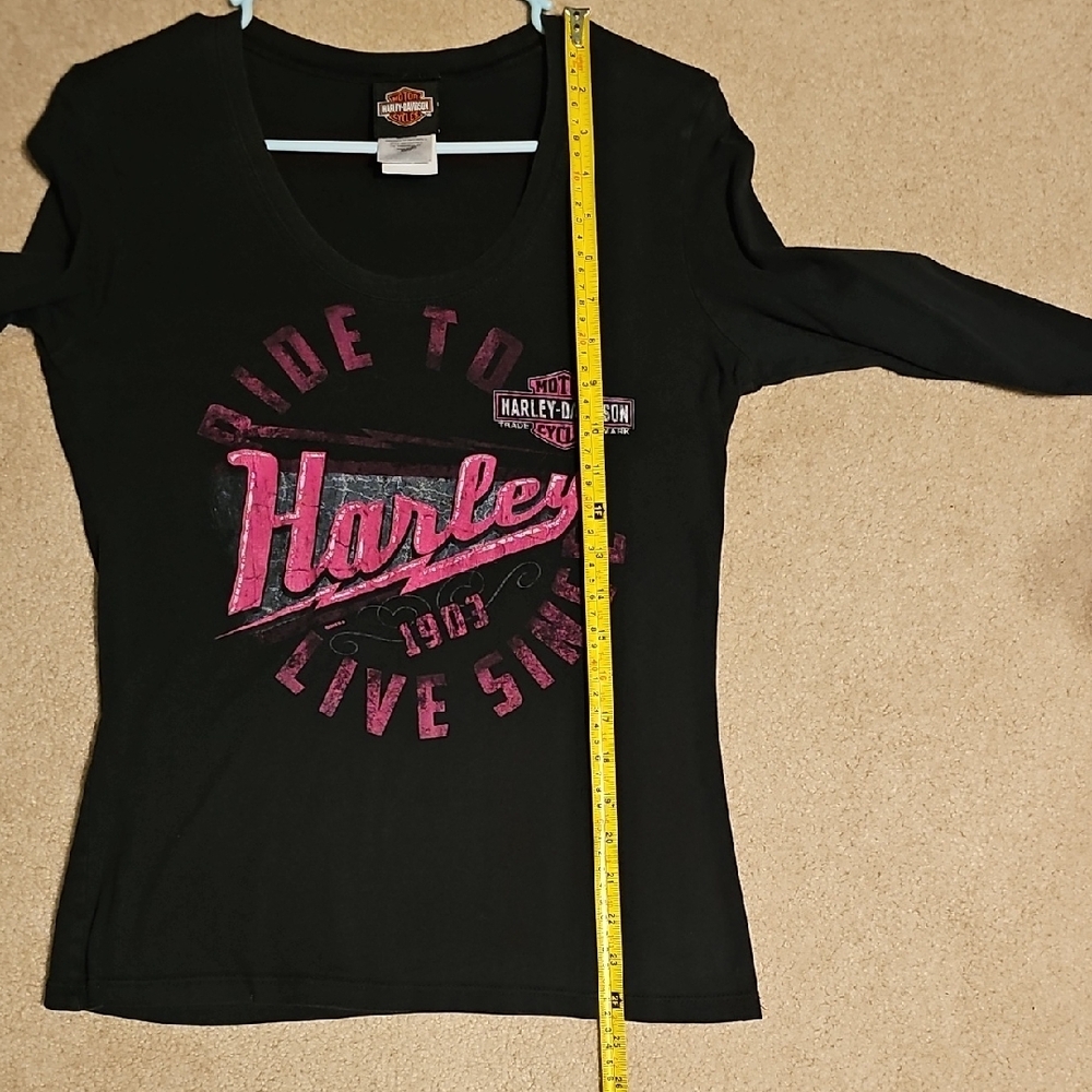Harley-Davidson Black and Pink Graphic Tee - Picture 7 of 8